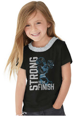 Popeye Muscles Toddler Ruffled Trim T-Shirt-Direct To Garment Print-Brisco Baby