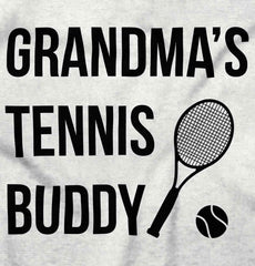 Grandma's Tennis Buddy Infant Baby Bib-Direct To Garment Print-Brisco Baby