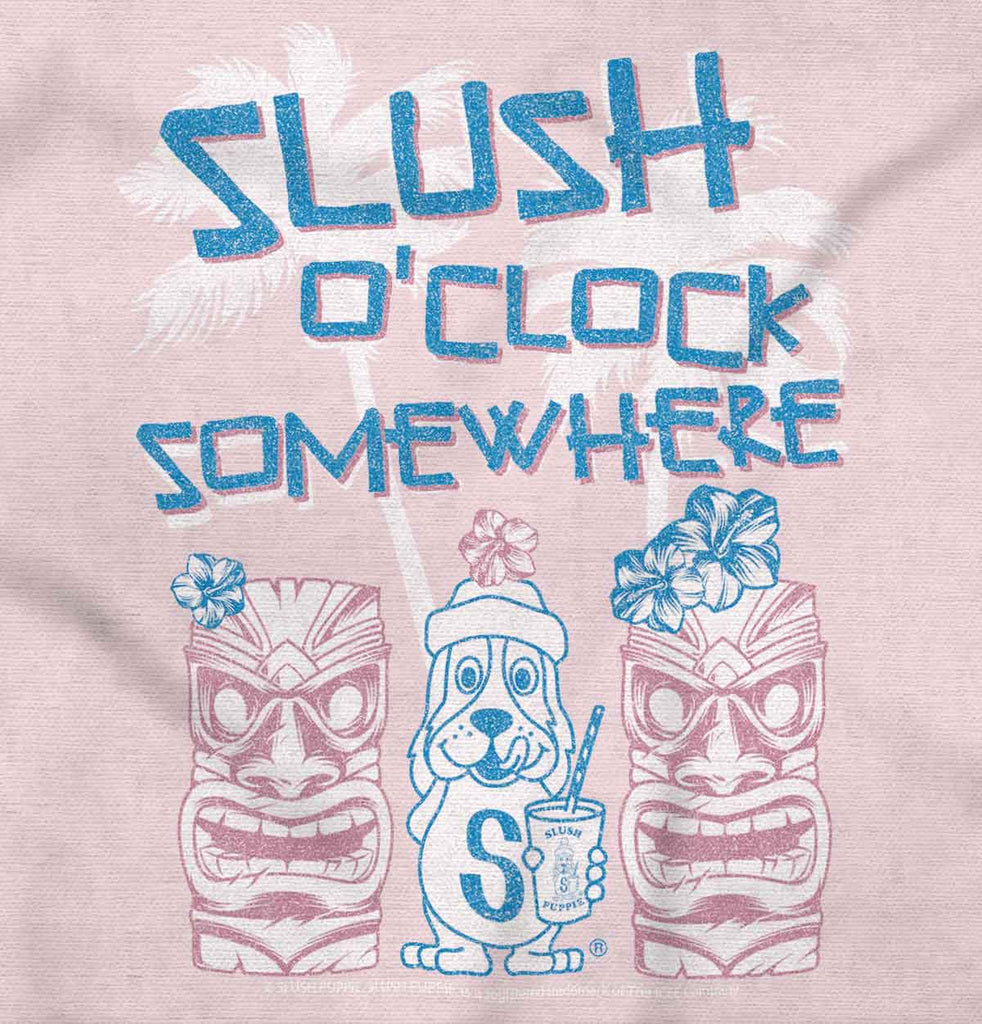 Slush O Clock Somewhere Baby Ruffled Trim Romper-Direct To Garment Print-Brisco Baby