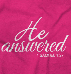 He Answered Solid Baby Pajama Top-Direct To Garment Print-Brisco Baby