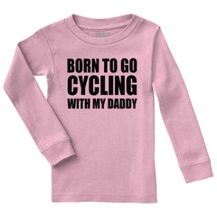 Cycling With Daddy Solid Baby Pajama Top-Direct To Garment Print-Brisco Baby