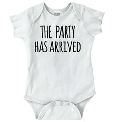 The Party Has Arrived Romper Bodysuit-Direct To Garment Print-Brisco Baby