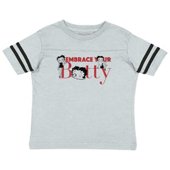 Embrace Betty Toddler Football Jersey Tee-Direct To Garment Print-Brisco Baby