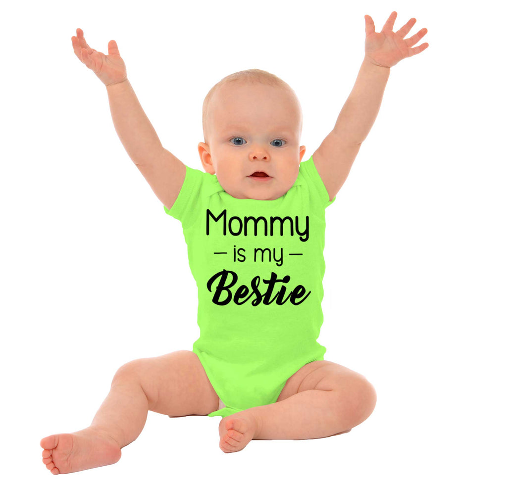 Mommy Is My Bestie Romper Bodysuit-Direct To Garment Print-Brisco Baby
