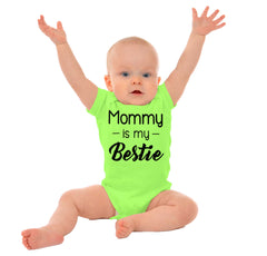 Mommy Is My Bestie Romper Bodysuit-Direct To Garment Print-Brisco Baby