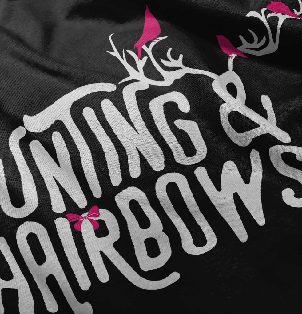 Hunting And Hairbows Romper Bodysuit-Direct To Garment Print-Brisco Baby