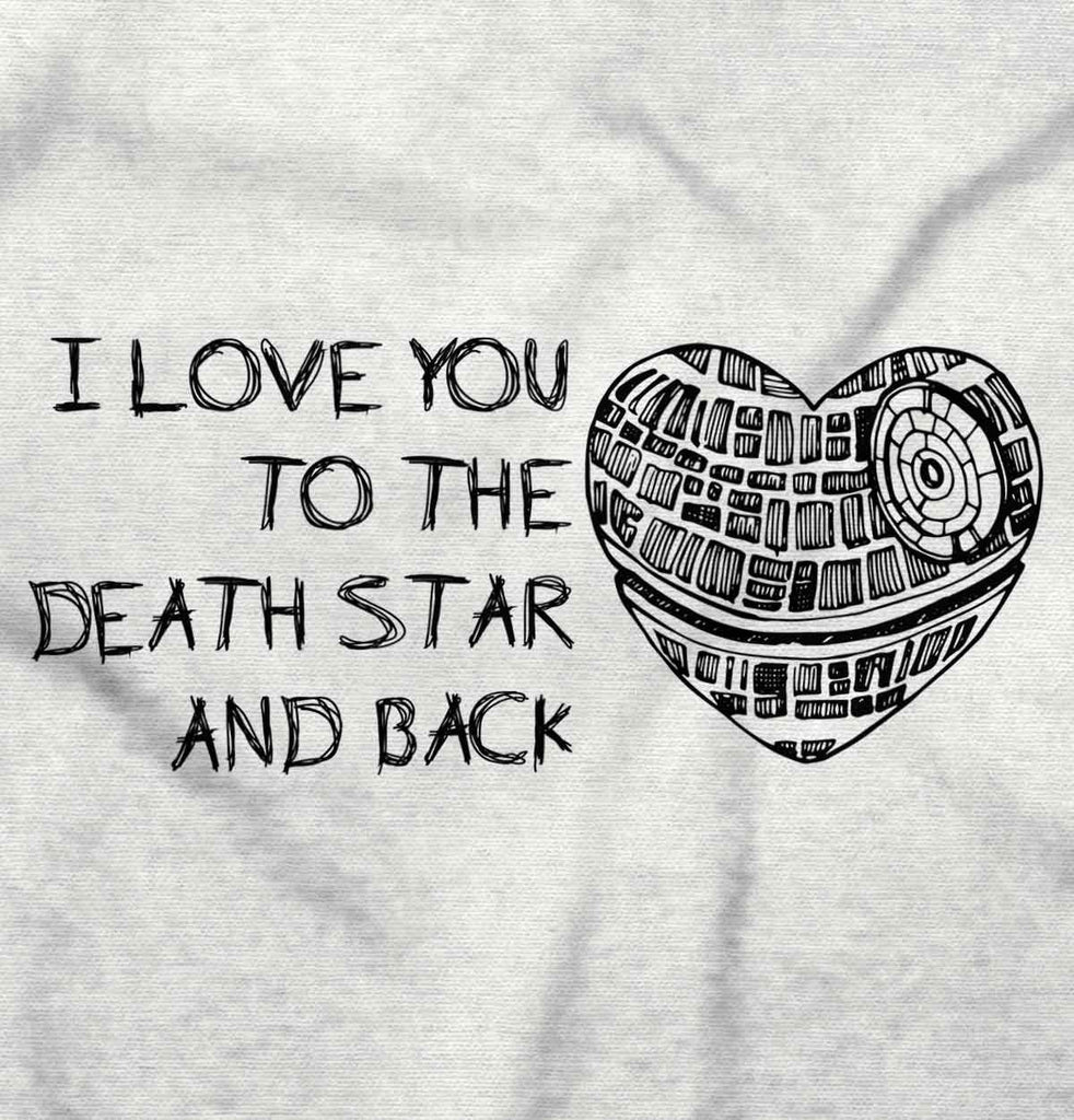 Love You Death Star Romper Bodysuit-Direct To Garment Print-Brisco Baby