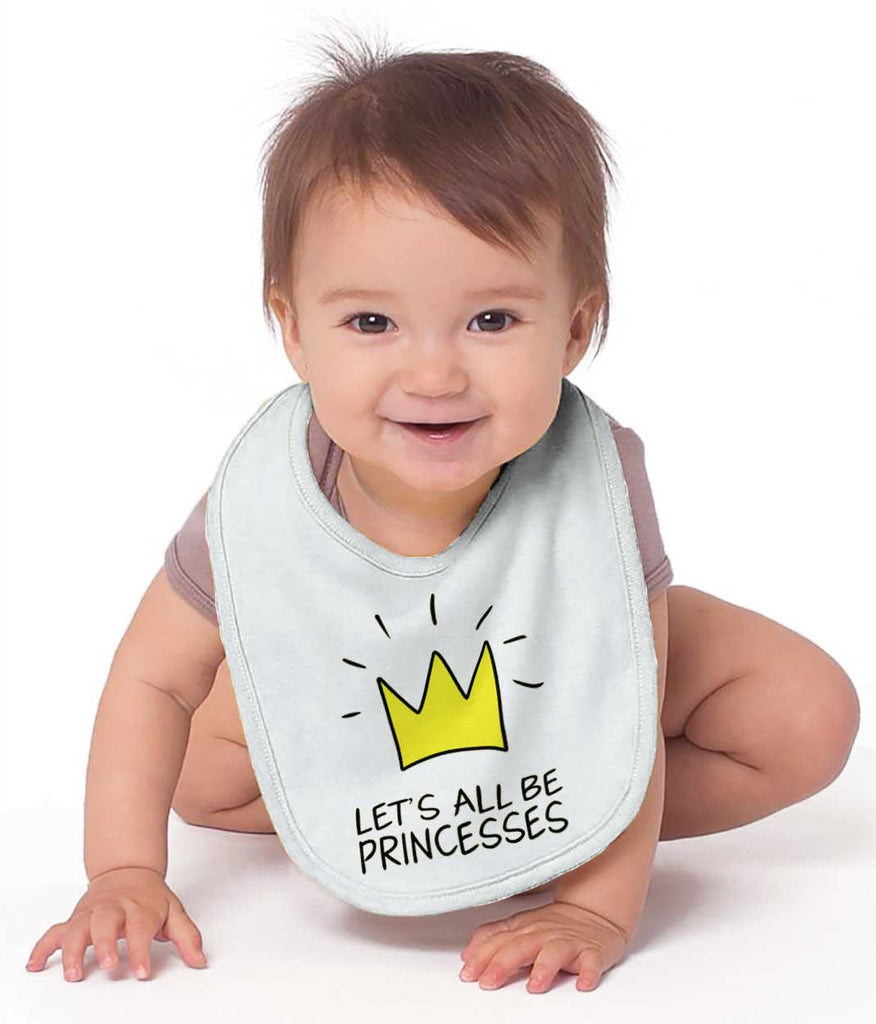 Be Princesses Infant Baby Bib-Direct To Garment Print-Brisco Baby