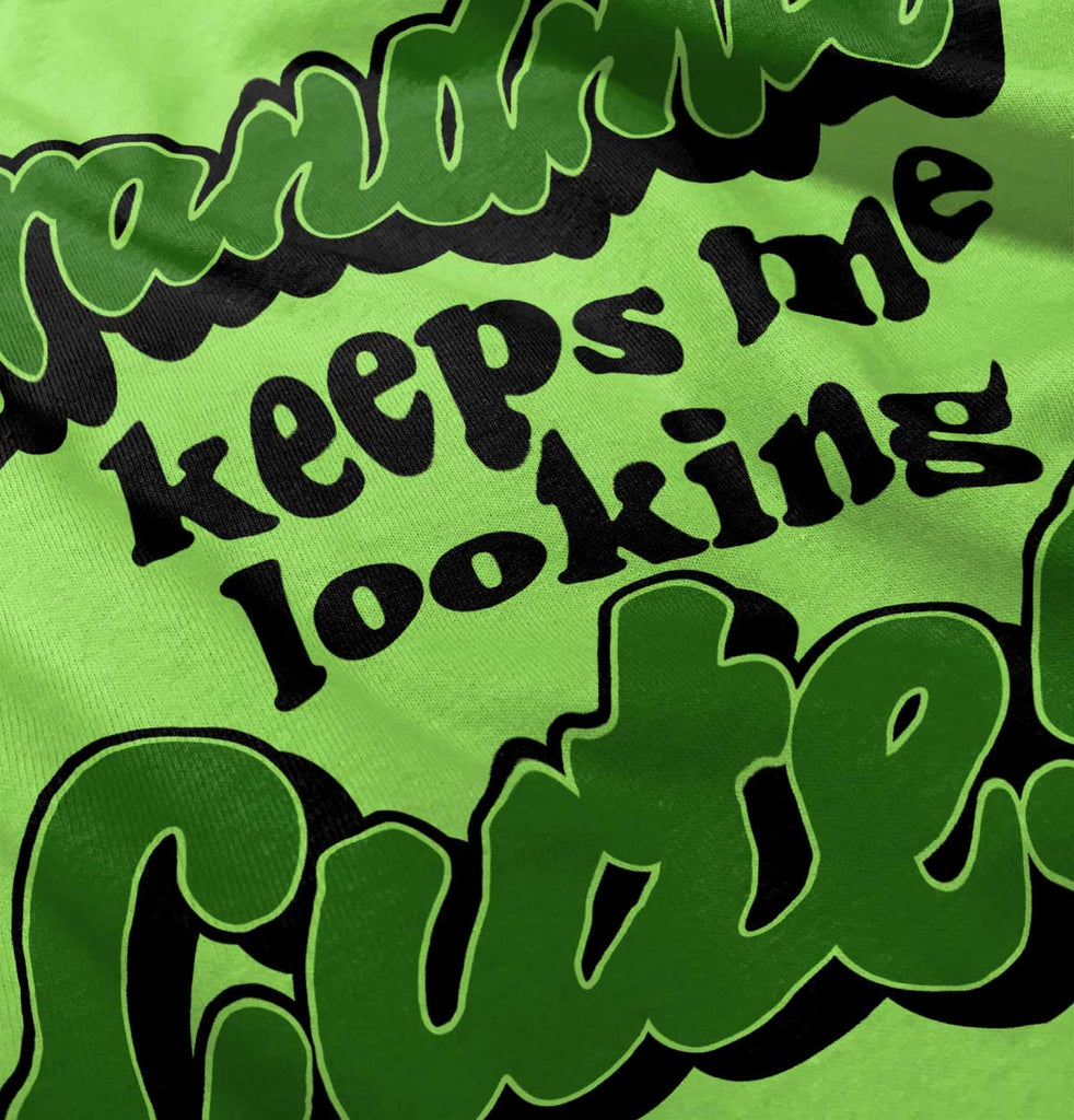 Grandma Keeps Me Cute Romper Bodysuit-Direct To Garment Print-Brisco Baby