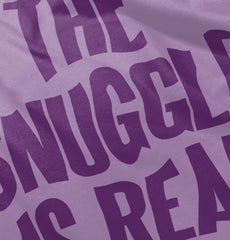 Snuggle Is Real Toddler Ruffled Trim T-Shirt-Direct To Garment Print-Brisco Baby