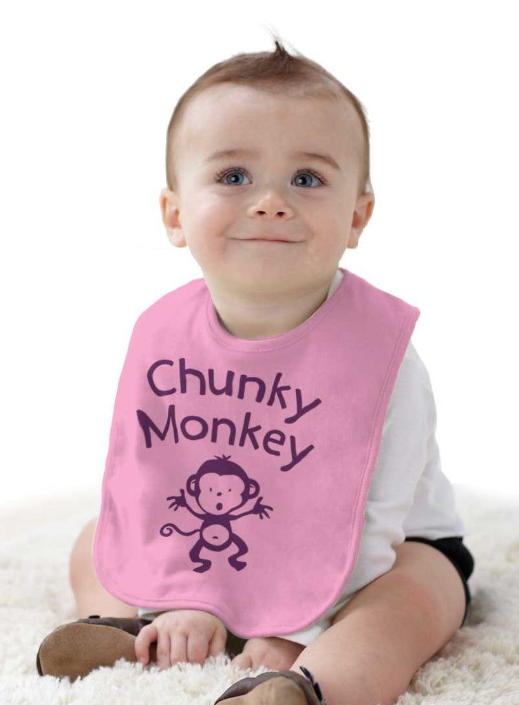 Chunky Monkey Infant Baby Bib-Direct To Garment Print-Brisco Baby