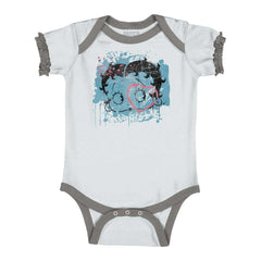 Creative Betty Baby Ruffled Trim Romper-Direct To Garment Print-Brisco Baby