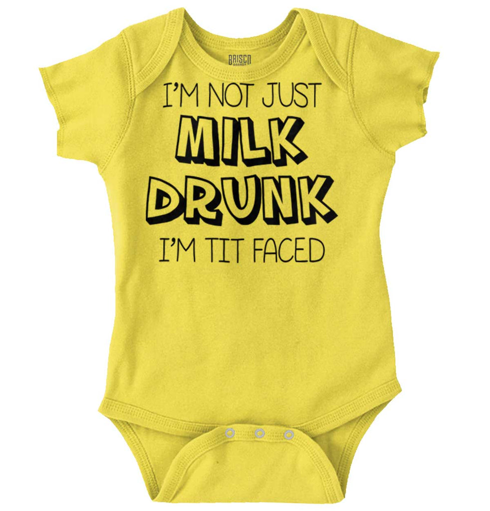 Milk Drunk Romper Bodysuit-Direct To Garment Print-Brisco Baby
