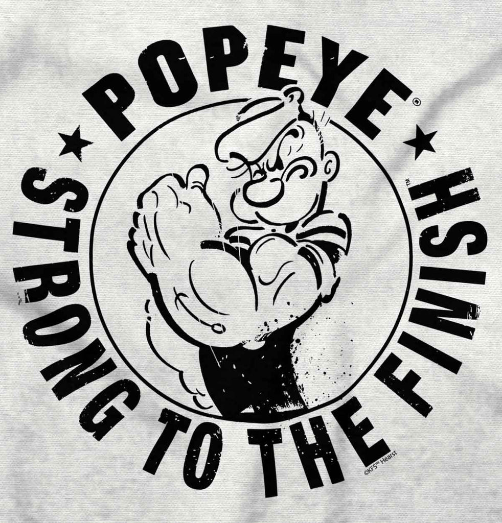 Popeye To The Finish Infant Toddler T Shirt-Direct To Garment Print-Brisco Baby