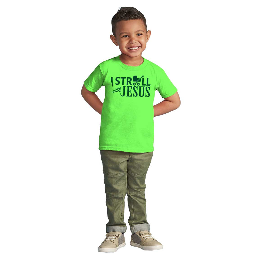 Stroll With Jesus Infant Toddler T Shirt-Direct To Garment Print-Brisco Baby
