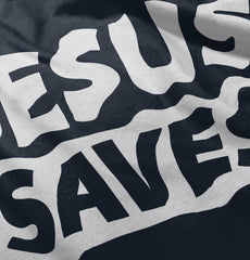 Jesus Saves Romper Bodysuit-Direct To Garment Print-Brisco Baby