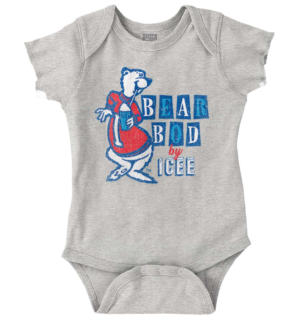 Bear Bod By Icee Romper Bodysuit-Direct To Garment Print-Brisco Baby