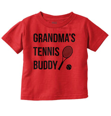 Grandma's Tennis Buddy Infant Toddler T Shirt-Direct To Garment Print-Brisco Baby