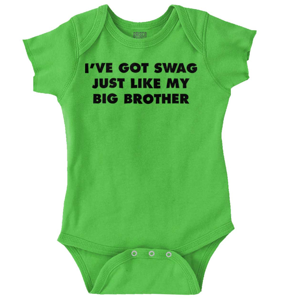 Got Swag Like Big Brother Romper Bodysuit-Direct To Garment Print-Brisco Baby