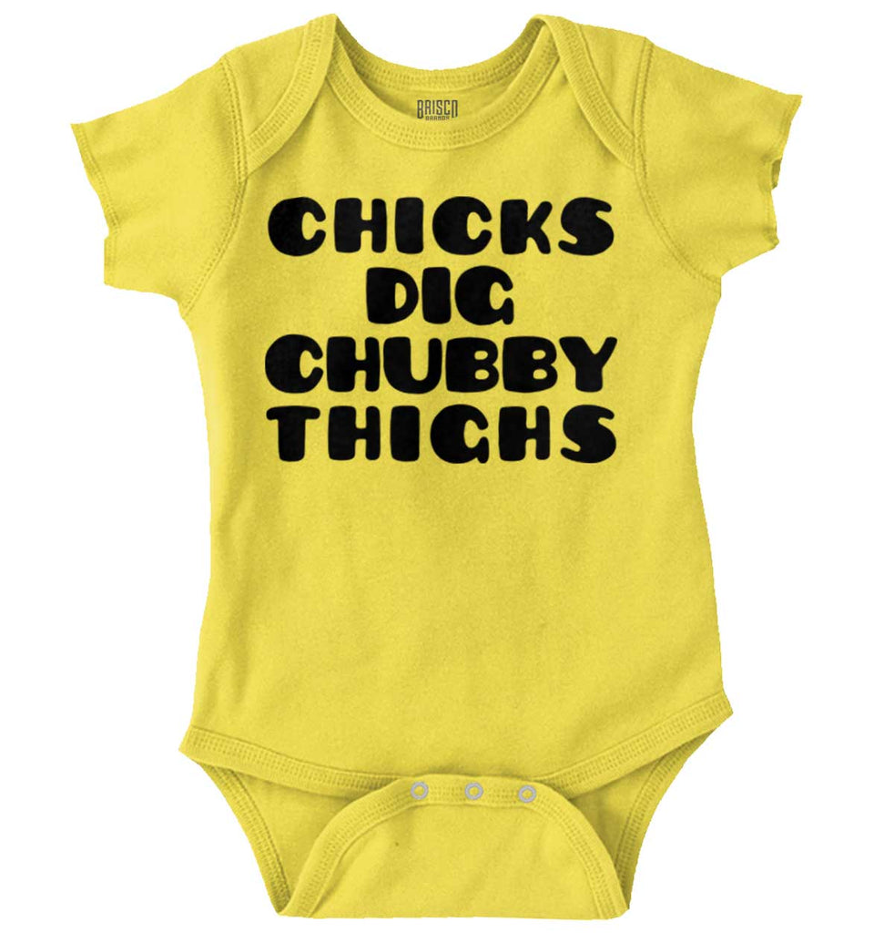 Chubby Thighs Romper Bodysuit-Direct To Garment Print-Brisco Baby