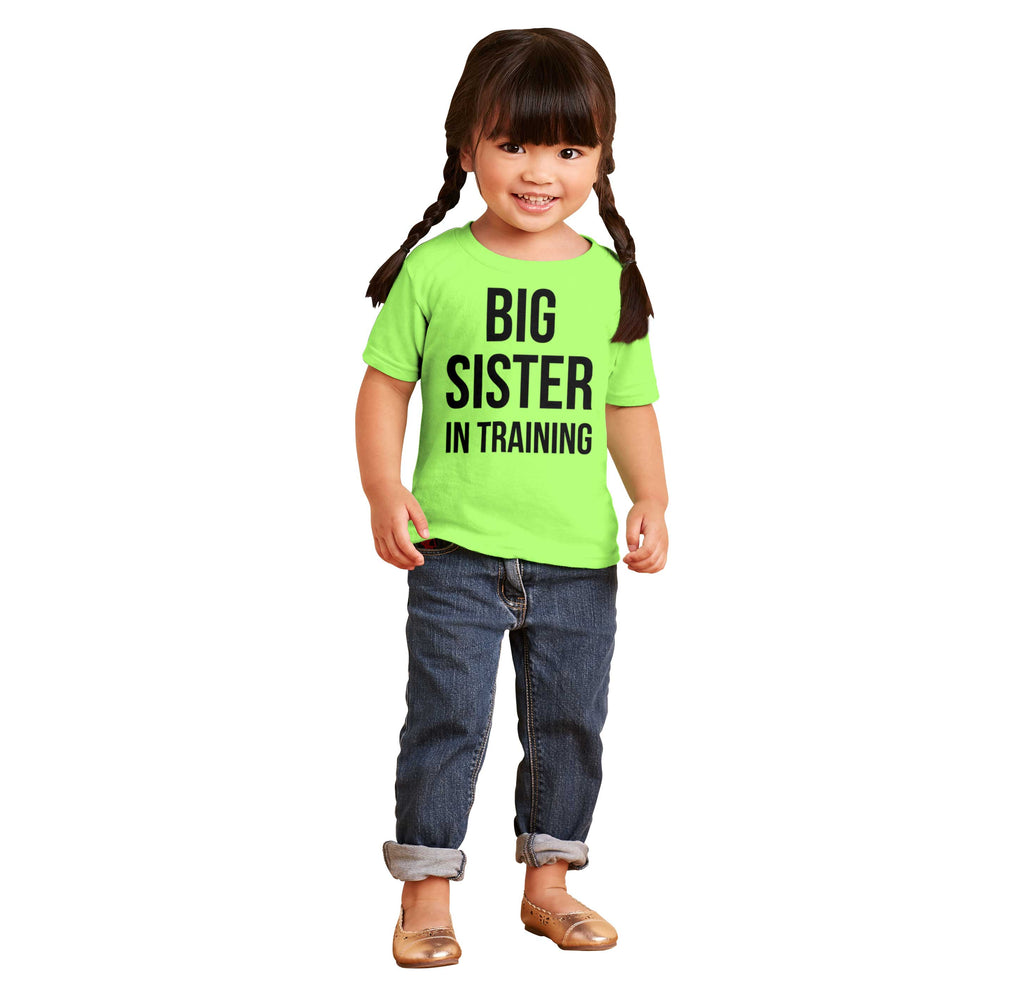 Big Sister In Training Infant Toddler T Shirt-Direct To Garment Print-Brisco Baby