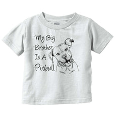 Brother is a Pitbull Infant Toddler T Shirt-Direct To Garment Print-Brisco Baby