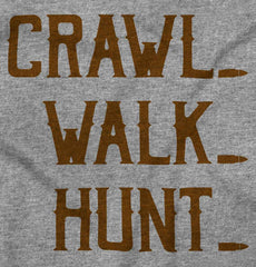Crawl Walk Hunt Baby Romper Bodysuit-Direct To Garment Print-Brisco Baby