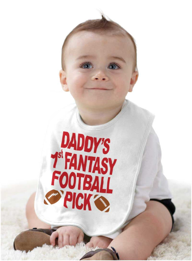 Fantasy Football Pick Infant Baby Bib-Direct To Garment Print-Brisco Baby