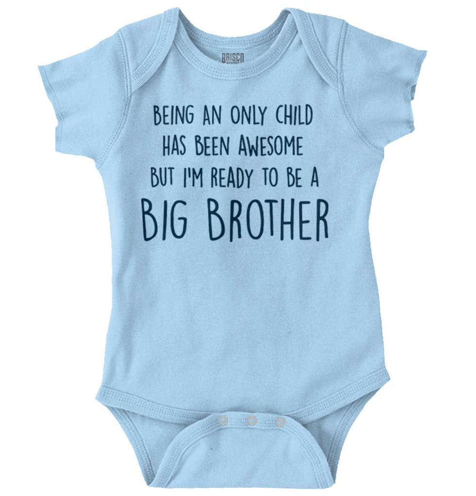 Ready To Be A Big Brother Romper Bodysuit-Direct To Garment Print-Brisco Baby