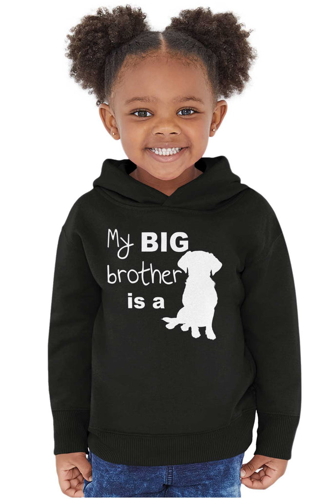 Brother is a Dog Toddler Pullover Hoodie-Direct To Garment Print-Brisco Baby