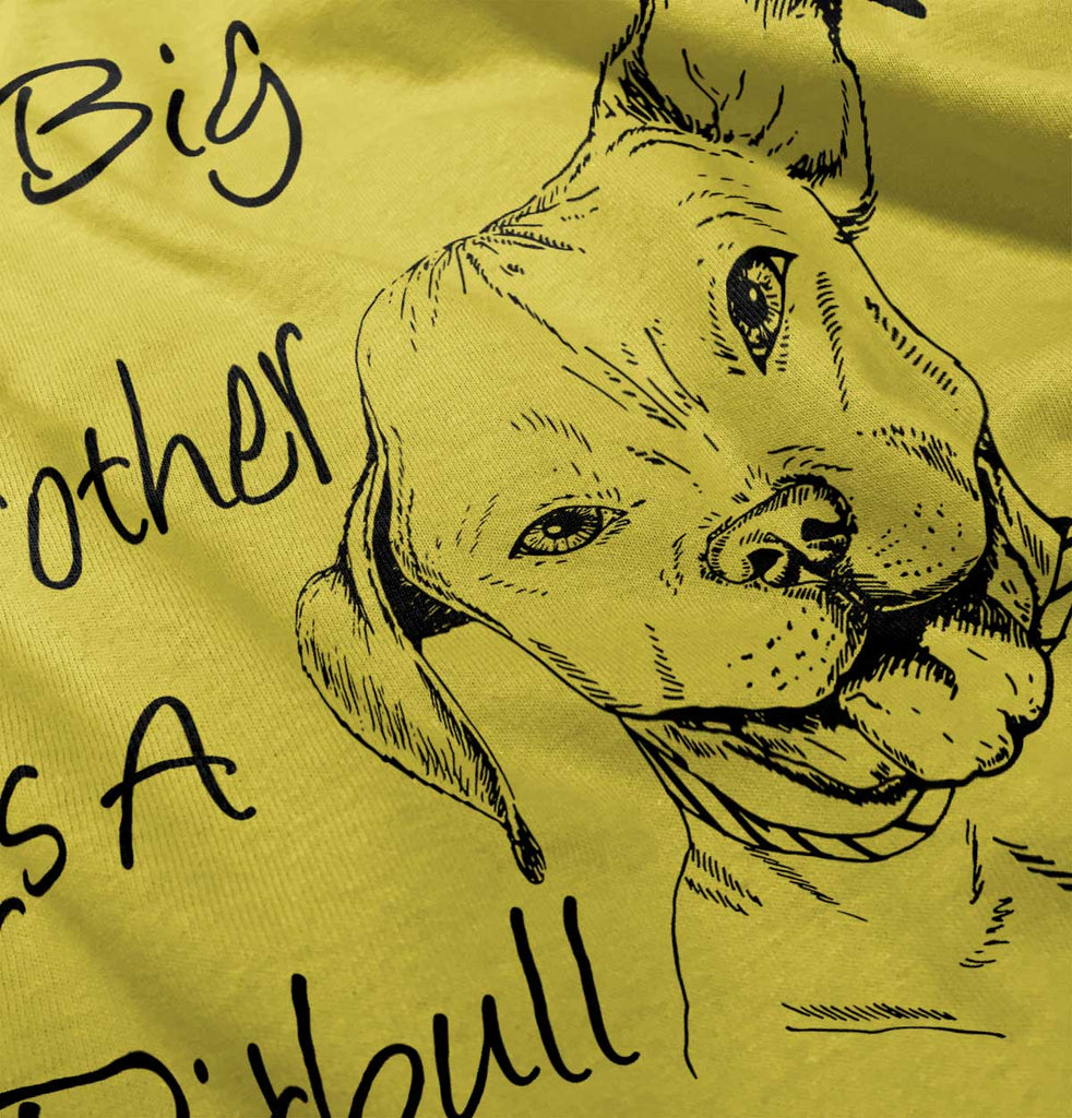 Brother is a Pitbull Romper Bodysuit-Direct To Garment Print-Brisco Baby