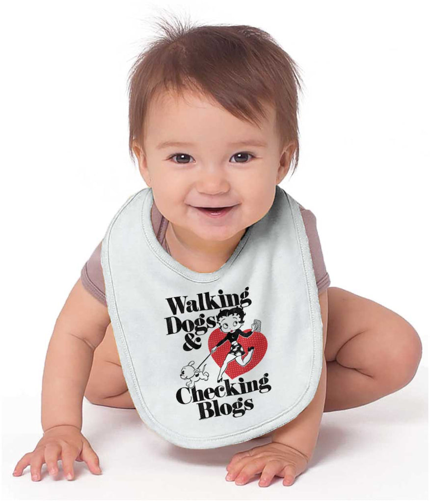 Walking Dogs Infant Baby Bib-Direct To Garment Print-Brisco Baby