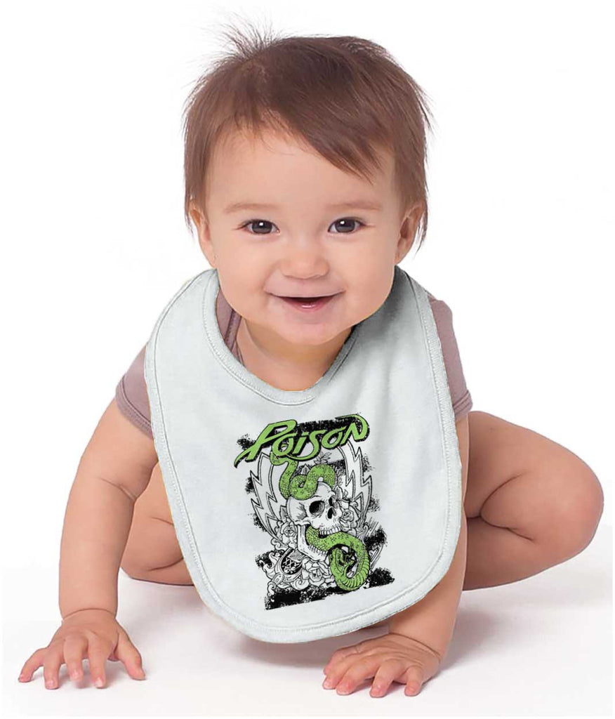Graphic Poison Infant Baby Bib-Direct To Garment Print-Brisco Baby