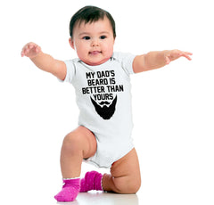 Dad's Beard Romper Bodysuit-Direct To Garment Print-Brisco Baby