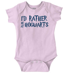 Rather Be At Hogwarts Romper Bodysuit-Direct To Garment Print-Brisco Baby