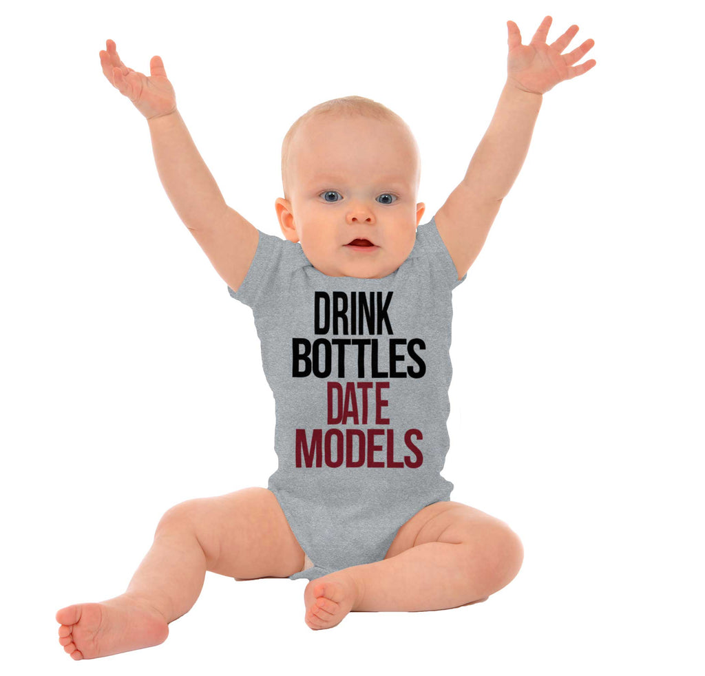 Date Models Romper Bodysuit-Direct To Garment Print-Brisco Baby