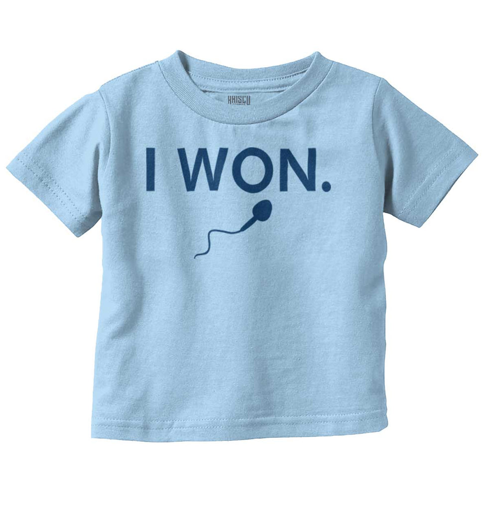 Won The Race Infant Toddler T Shirt-Direct To Garment Print-Brisco Baby