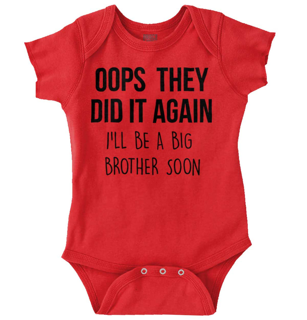 Oops They Did It Again Big Brother Romper Bodysuit-Direct To Garment Print-Brisco Baby