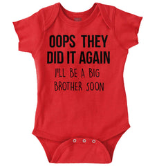 Oops They Did It Again Big Brother Romper Bodysuit-Direct To Garment Print-Brisco Baby