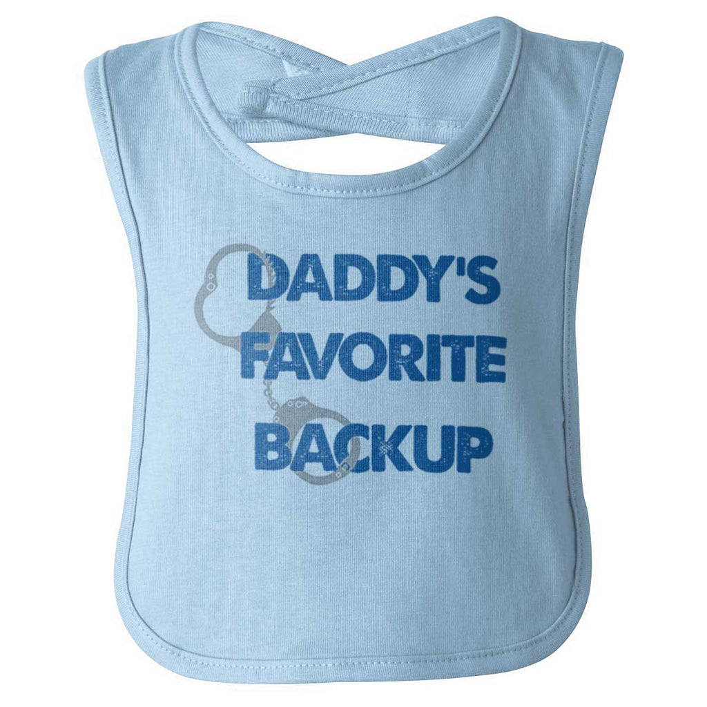 Daddy's Backup Infant Baby Bib-Direct To Garment Print-Brisco Baby