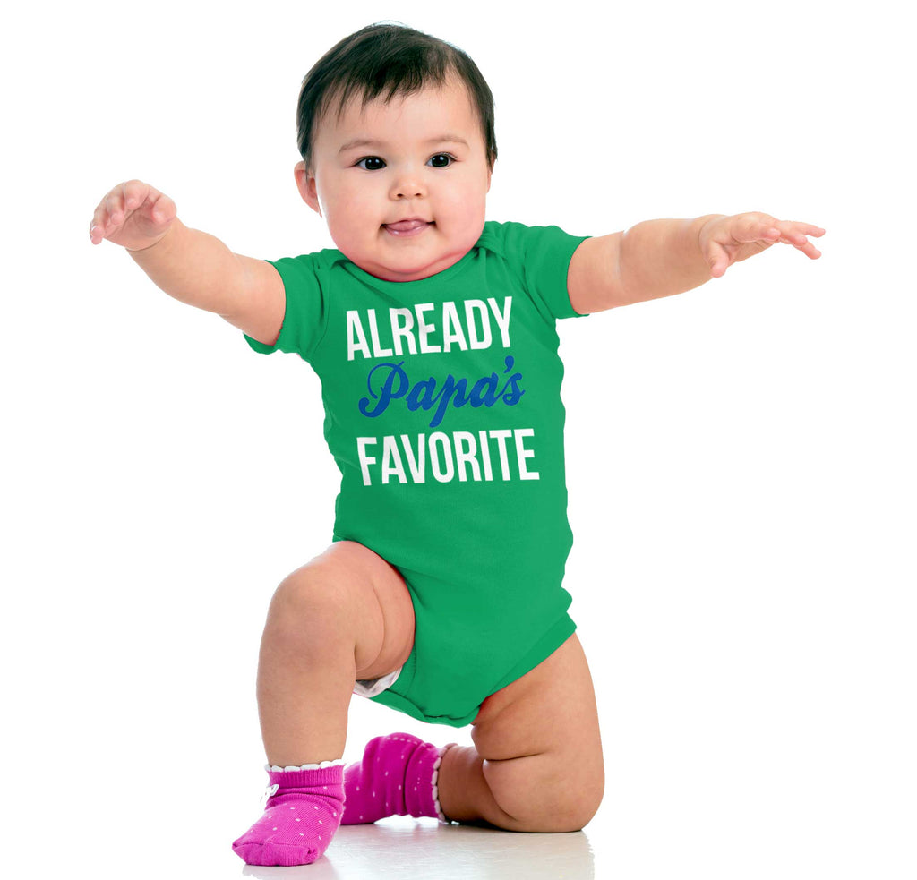 Already Papa's Favorite Romper Bodysuit-Direct To Garment Print-Brisco Baby