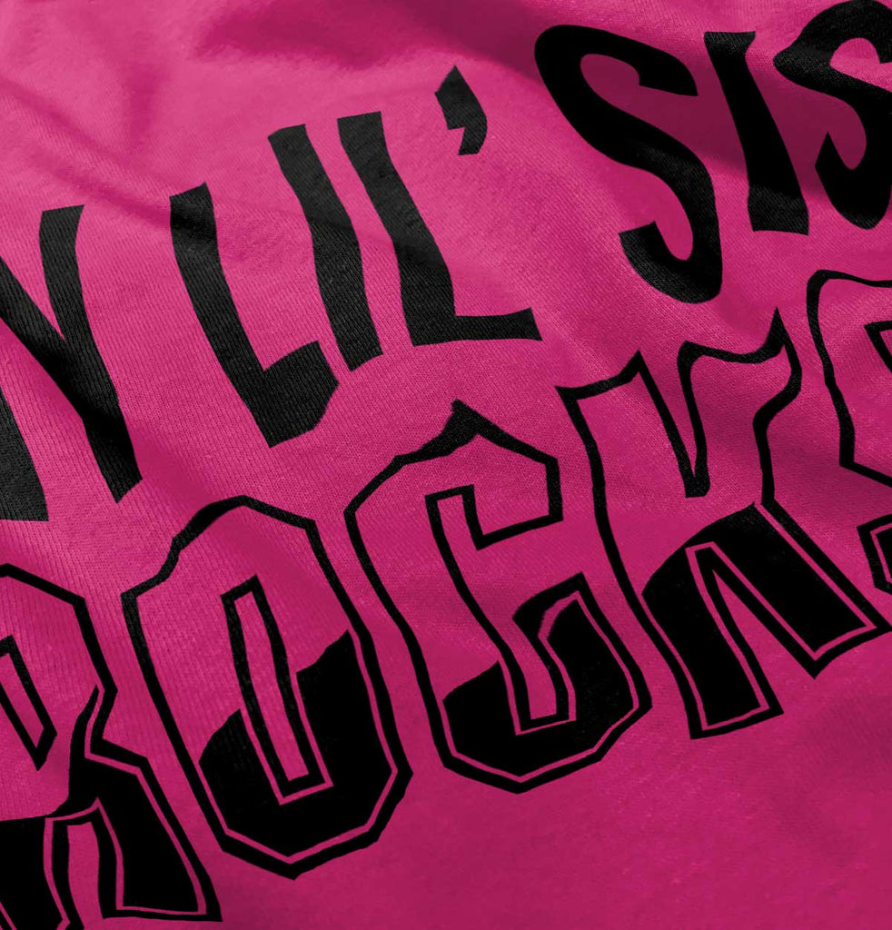 My Lil' Sis Rocks Infant Toddler T Shirt-Direct To Garment Print-Brisco Baby