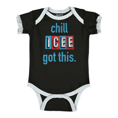 I Got This Baby Ruffled Trim Romper-Direct To Garment Print-Brisco Baby