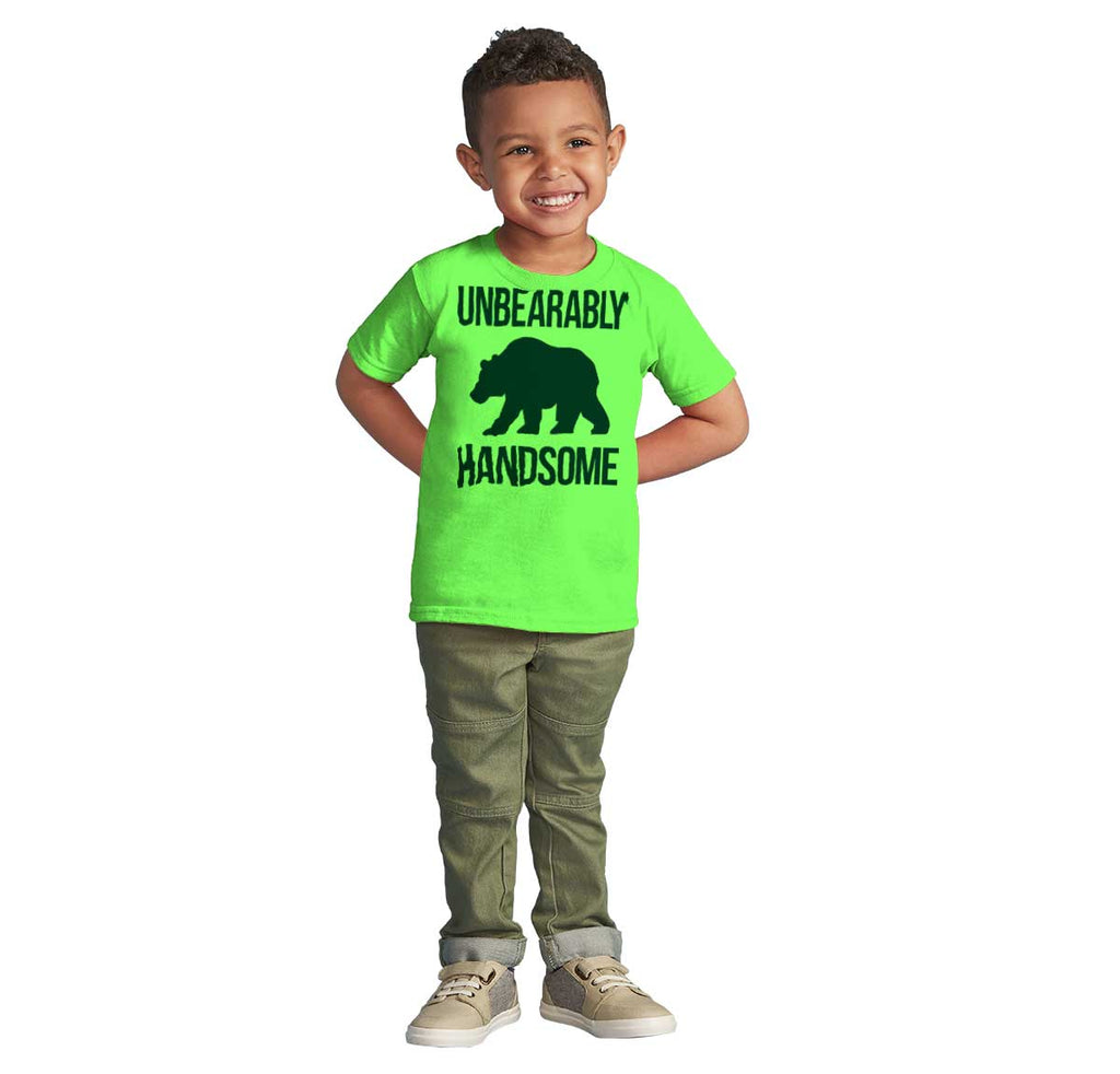 Unbearably Handsome Infant Toddler T Shirt-Direct To Garment Print-Brisco Baby