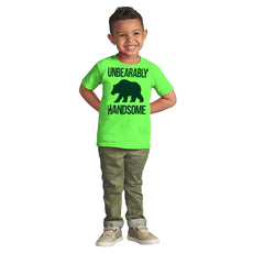 Unbearably Handsome Infant Toddler T Shirt-Direct To Garment Print-Brisco Baby