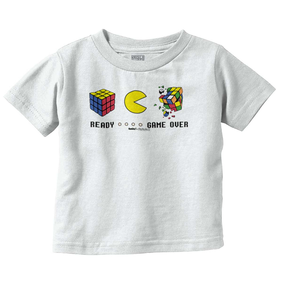 Pac-Man Ready Rubik's Infant Toddler T Shirt-Direct To Garment Print-Brisco Baby