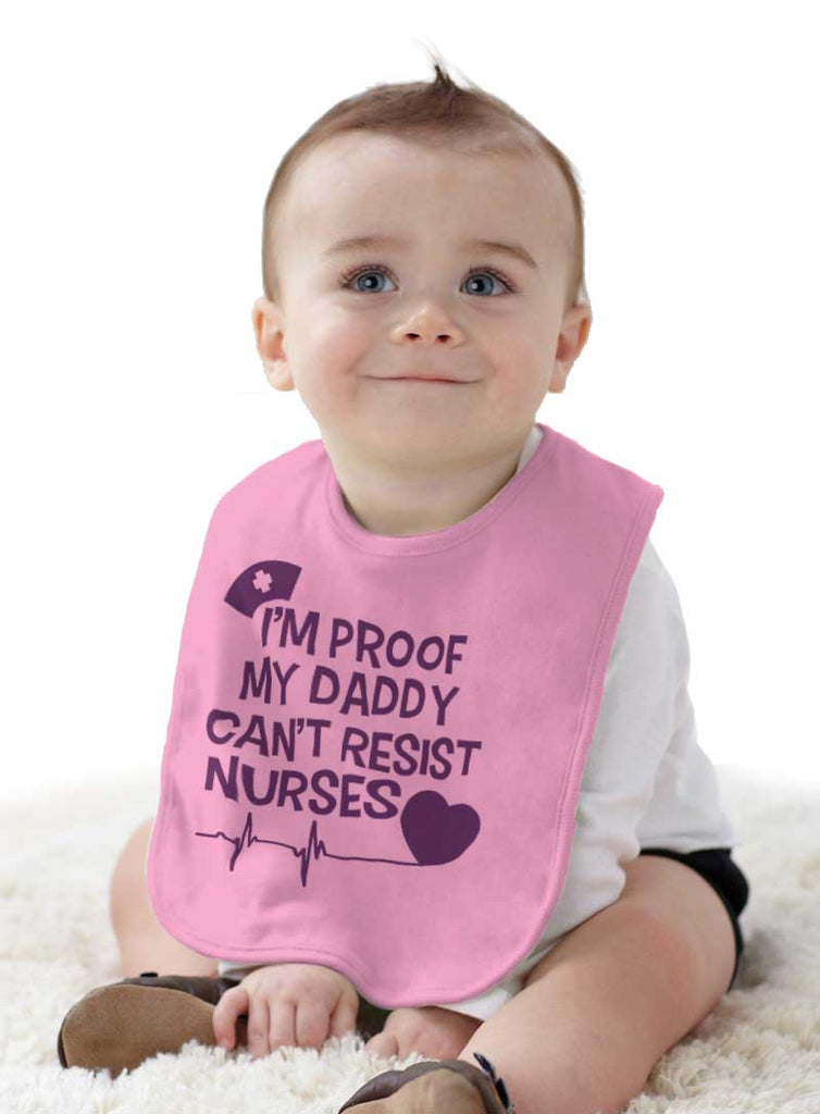 Can't Resist Nurses Infant Baby Bib-Direct To Garment Print-Brisco Baby