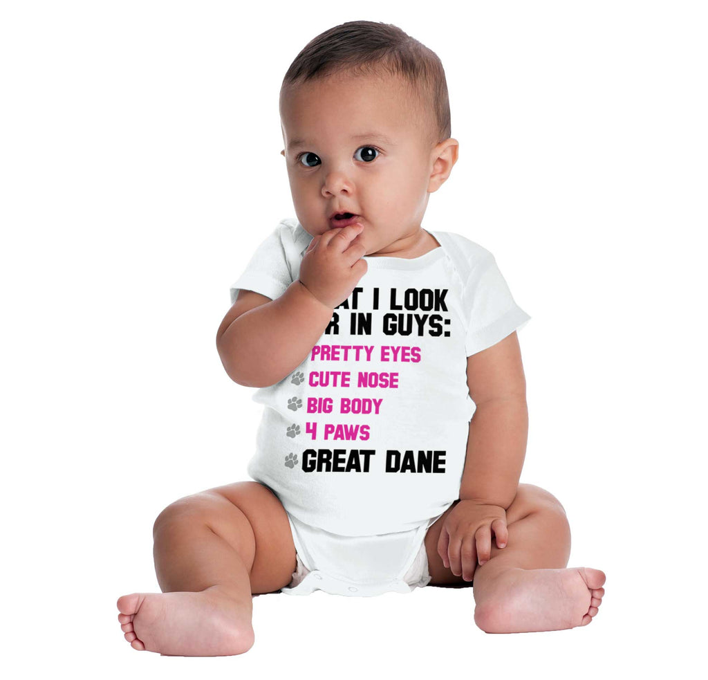 Great Dane Checklist Romper Bodysuit-Direct To Garment Print-Brisco Baby