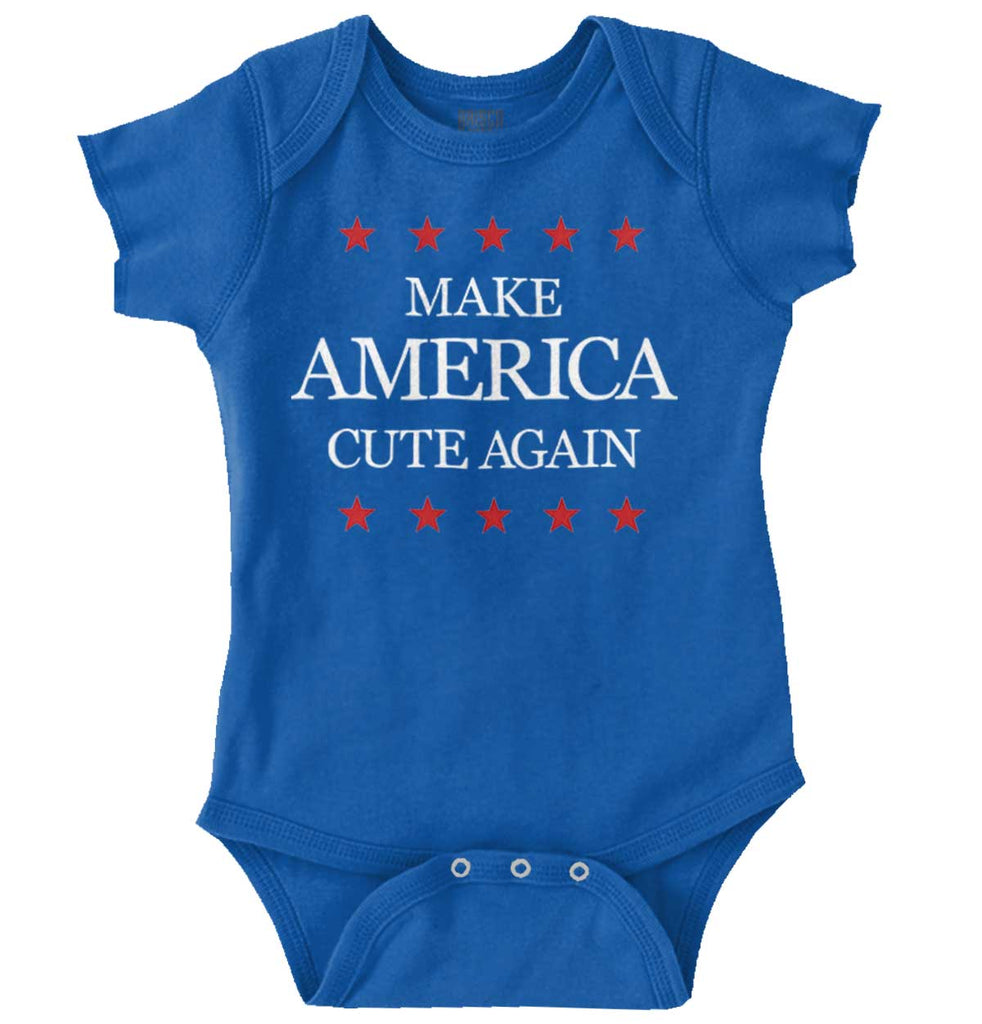 America Cute Again Romper Bodysuit-Direct To Garment Print-Brisco Baby