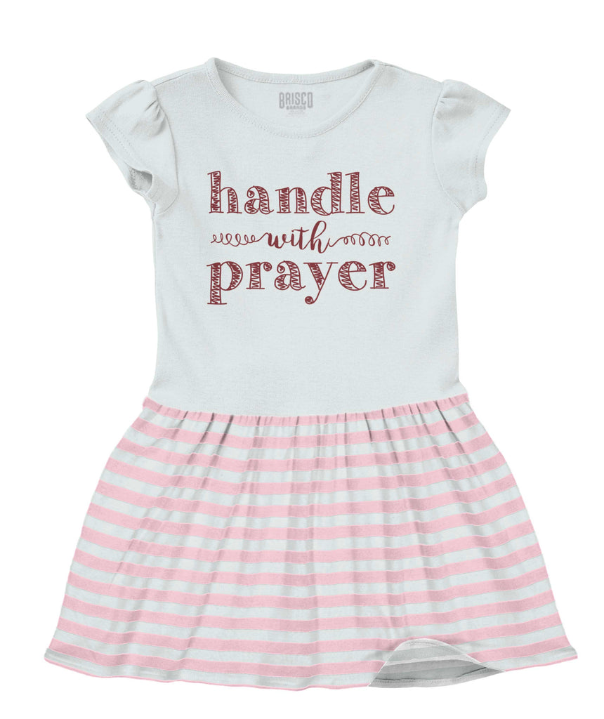 Handle With Prayer Baby Striped Skirt Dress-Direct To Garment Print-Brisco Baby